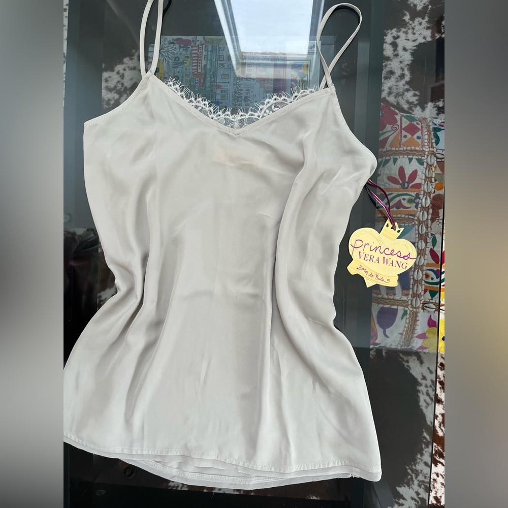 NWT Princess by Vera Wang Grey Lace Cami | Sz: S